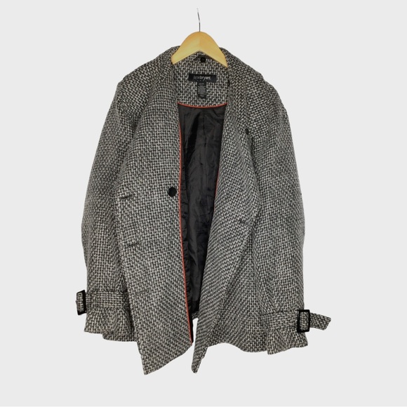 Lane Bryant Blazer Coat Black & white Plaid Tweed Plus Size 22/24 - Picture 4 of 7